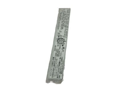Toyota 11297-46020 Label,  Engine Service Information,  NO.2