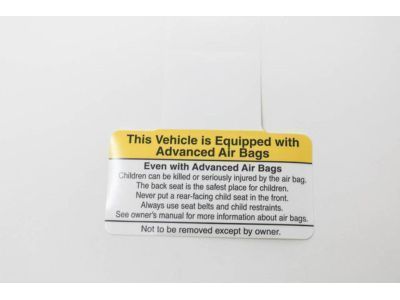Toyota 74599-0E020 Caution Label