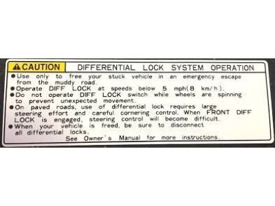 Toyota 41991-60061 Caution Label