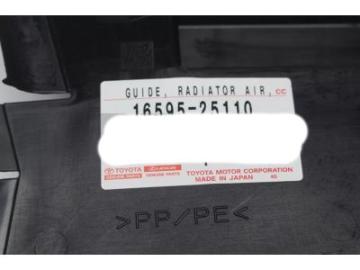 Toyota 16595-25110 Guide, Radiator Air, Driver Side