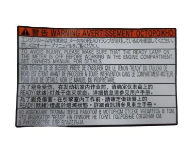 Toyota 11293-36070 Warning Label