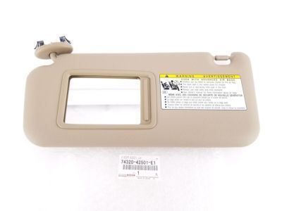 Toyota 74320-42501-E1 Sunvisor, Sand, Driver Side