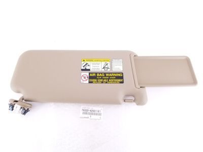 Toyota 74320-42501-E1 Sunvisor, Sand, Driver Side