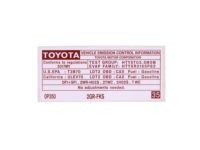 Toyota 11298-0P350 Emission Label