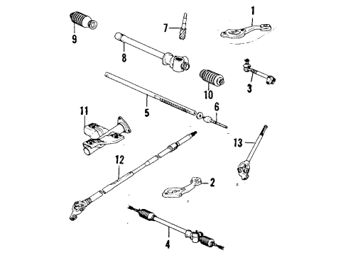 Toyota 45541-10021 Pinion Shaft