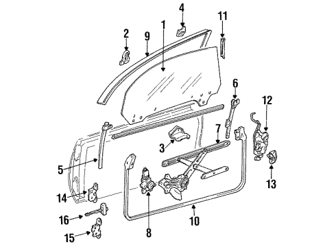 Toyota 67404-17030 Guide Channel, Rear Driver Side