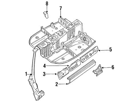 Toyota 61424-17010 Reinforcement, Driver Side