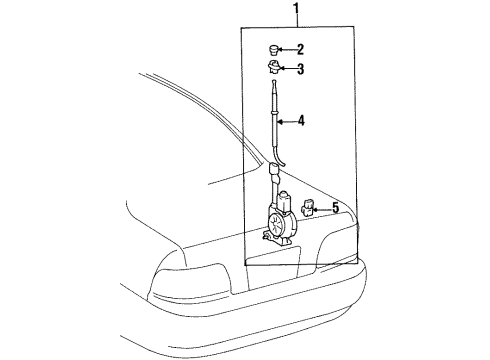 Toyota 86392-AC010 Antenna, Power Bezel