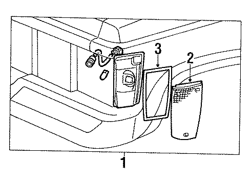 Toyota 81510-90A04 Parking Lamp, Front Passenger Side
