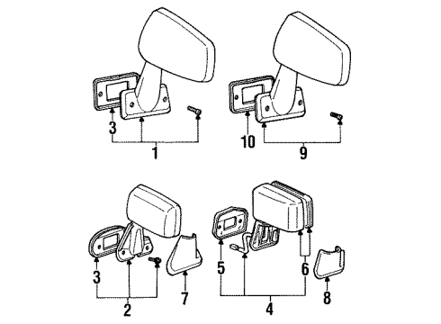 Toyota 87961-89136 Mirror, Driver Side