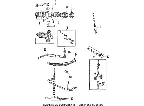 1984 Toyota Pickup Stabilizer Bar Cushion Diagram for 48815-35060