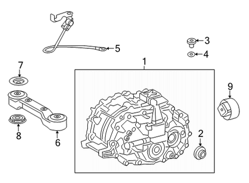 Support Assembly, Differential, Front Diagram for 52380-42160