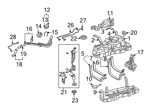Clamp, Hose Diagram for 90460-37004