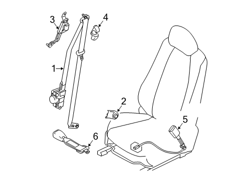 2016 Scion iA Seat Belt Diagram