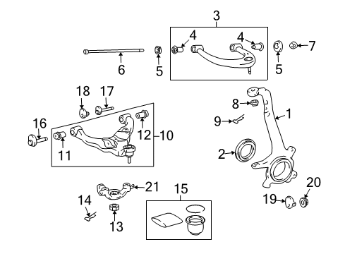 Cover, Lower Ball Joint Dust, Passenger Side Diagram for 43345-69025