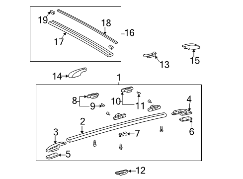 2005 Toyota Sequoia Luggage Carrier Diagram