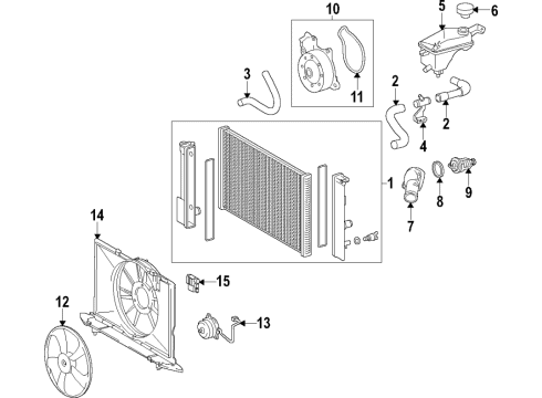 2016 Scion iM Cooling System, Radiator, Water Pump, Cooling Fan Diagram