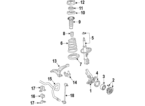 2019 Toyota Sienna Bush, Front Stabilizer Bar Diagram for 48815-AE030