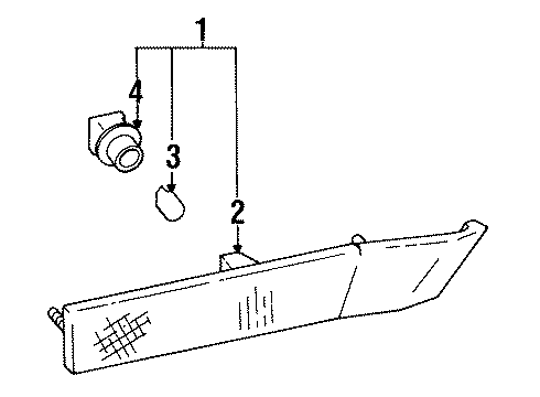 1994 Toyota MR2 Front Lamps - Side Marker Lamps Diagram