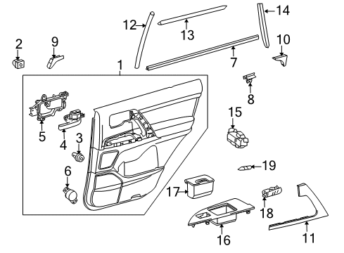 2009 Toyota Land Cruiser Front Door Diagram