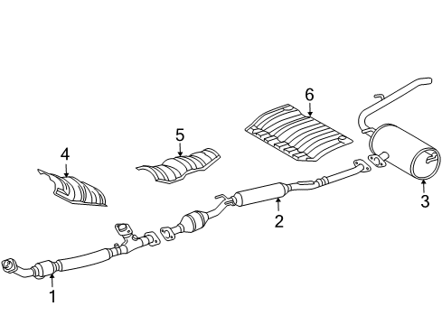 2004 Toyota Sienna Exhaust Components Diagram