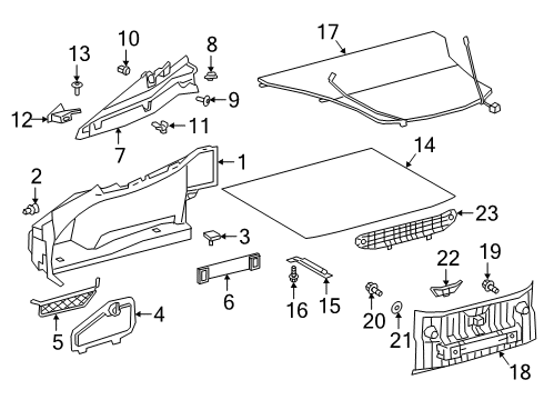 2024 Toyota GR Supra Interior Trim - Rear Body Diagram