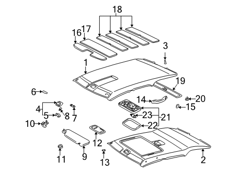Lamp Assembly, Vanity, Driver Side Diagram for 81350-33040-A1