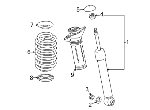 2022 Toyota Camry Shocks & Components - Rear Diagram