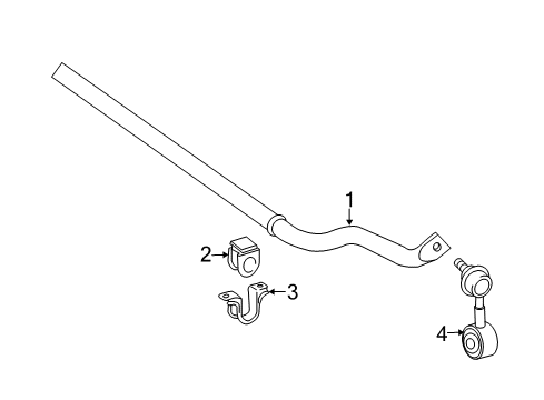 2018 Toyota Tundra Stabilizer Bar & Components - Front Diagram
