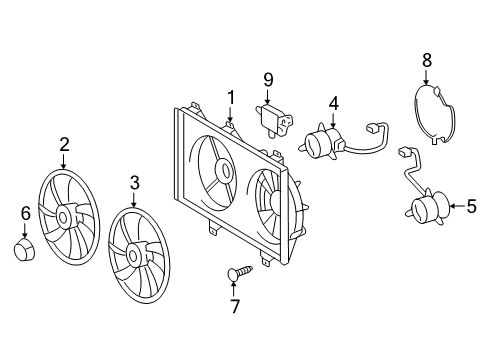 2016 Toyota Camry Cooling System, Radiator, Water Pump, Cooling Fan Diagram