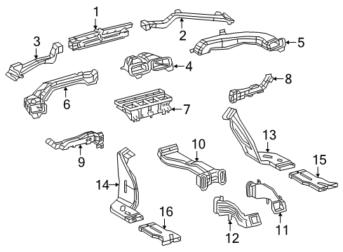 2022 Toyota Camry Ducts Diagram