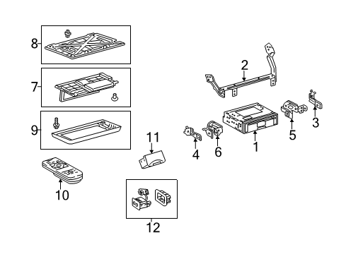2020 Toyota Sienna Entertainment System Components Diagram