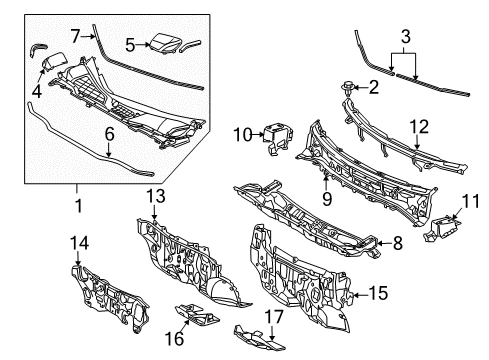 Panel Sub-Assembly, Dash Diagram for 55101-48150