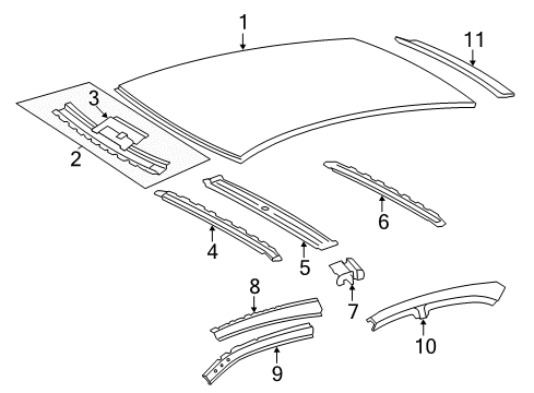 2013 Toyota Camry Roof & Components Diagram