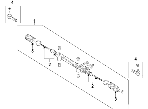 2014 Toyota Tacoma P/S Pump & Hoses, Steering Gear & Linkage Diagram
