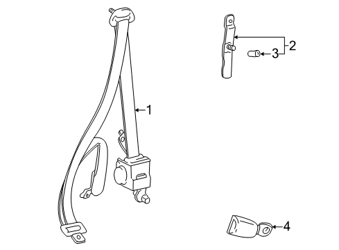 2000 Toyota RAV4 Seat Belt Diagram