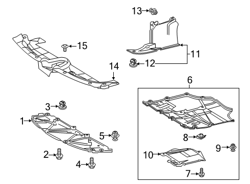2022 Toyota Corolla Splash Shields Diagram