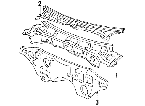 1991 Toyota Cressida Cowl Diagram