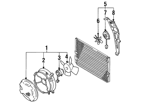 1991 Toyota Cressida Cooling System, Radiator, Water Pump, Cooling Fan Diagram