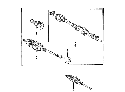 2004 Toyota Highlander Front Axle Shafts & Joints, Drive Axles Diagram