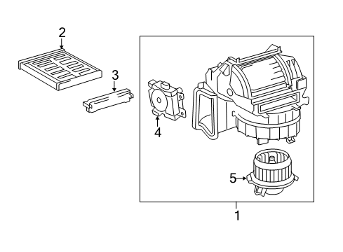 2017 Toyota Avalon Blower Motor & Fan Diagram
