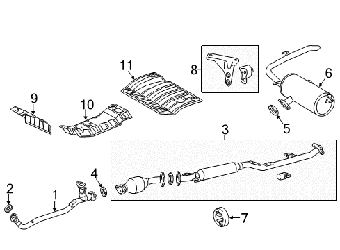 2020 Toyota Sienna Exhaust Components Diagram