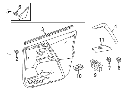 2015 Toyota RAV4 Front Door Diagram