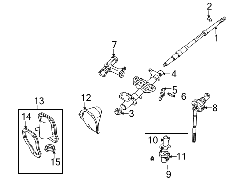 1996 Toyota 4Runner Steering Column & Wheel, Steering Gear & Linkage Diagram