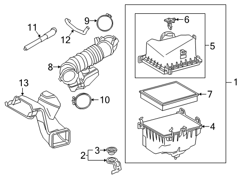Cleaner Assembly, Air Diagram for 17700-25071