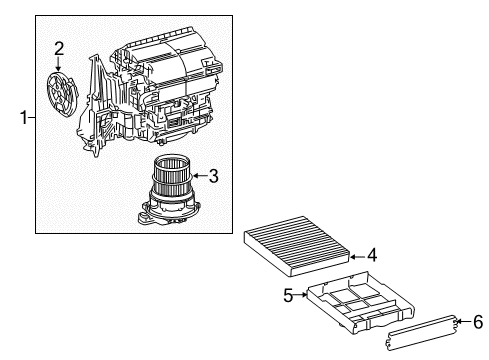 2022 Toyota Camry Blower Motor & Fan Diagram