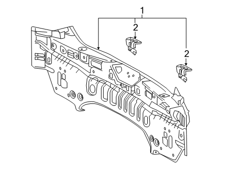 2021 Toyota Prius AWD-e Rear Body Diagram