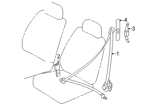 1998 Toyota Corolla Seat Belt Diagram