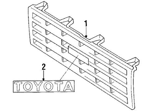 1988 Toyota 4Runner Emblem Diagram for 75312-89103
