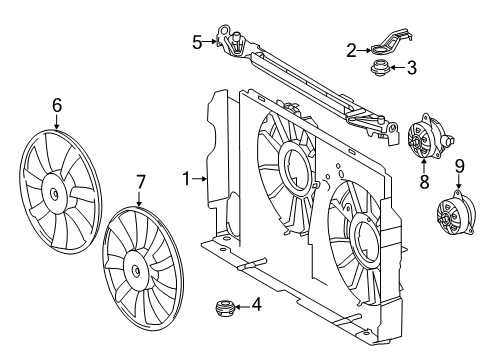 2015 Toyota RAV4 Cooling System, Radiator, Water Pump, Cooling Fan Diagram